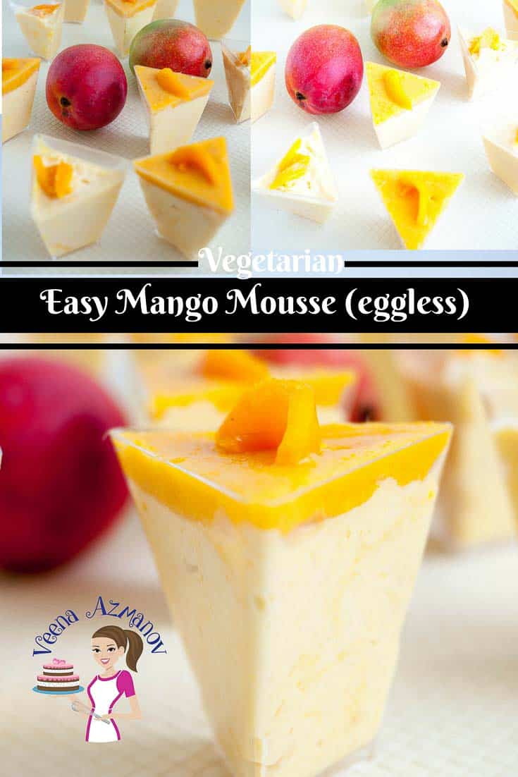 Easy Mango Mousse with Mango Jello Eggless