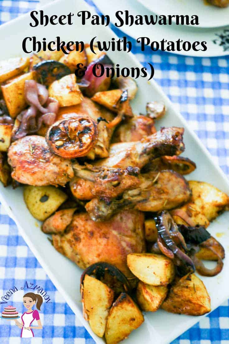 Sheet Pan Shawarma Chicken with Potatoes and Onions